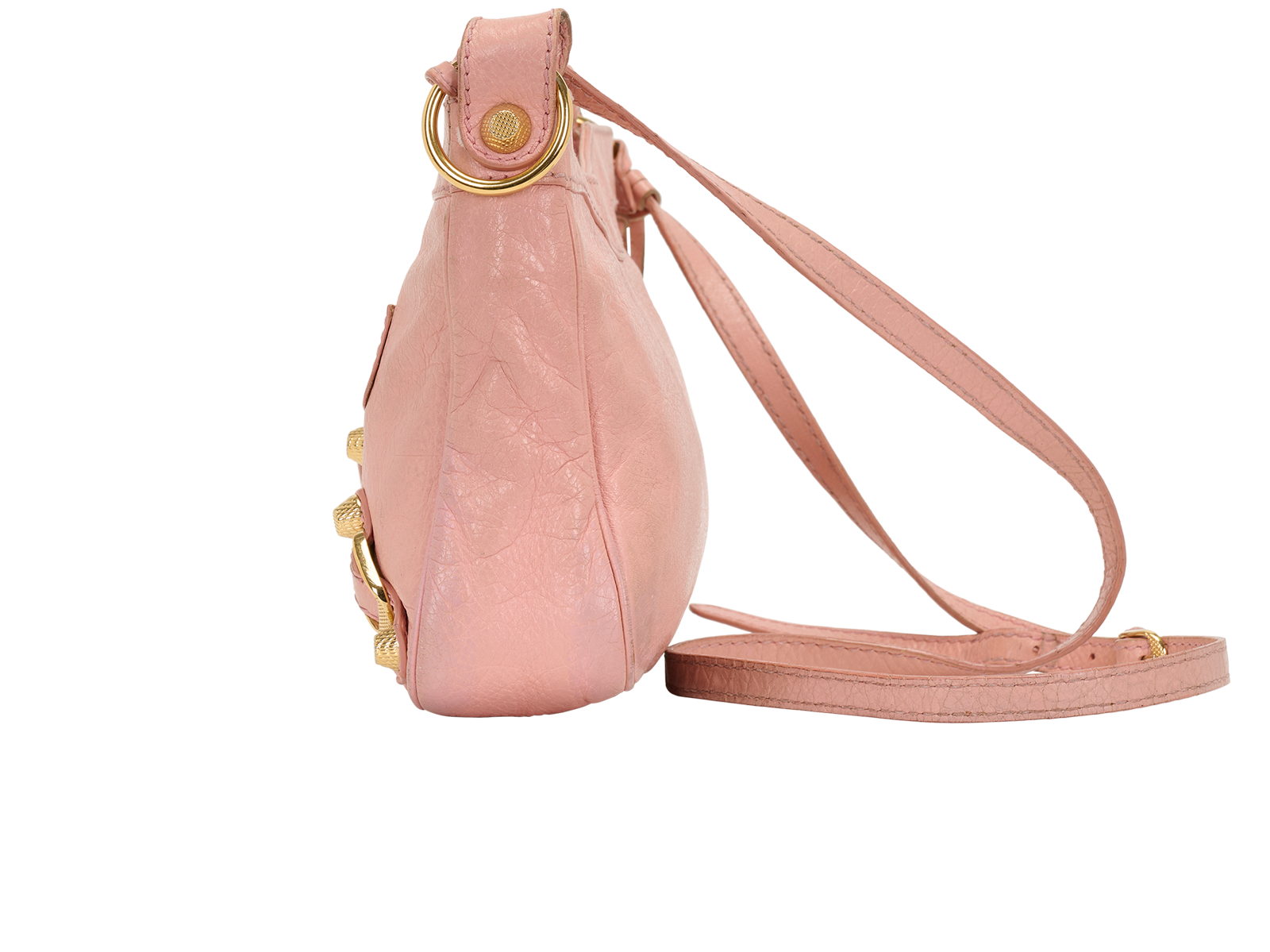 Hip Shoulder Bag, &pound;550, Handbags, Pink, Leather, Bottom view
